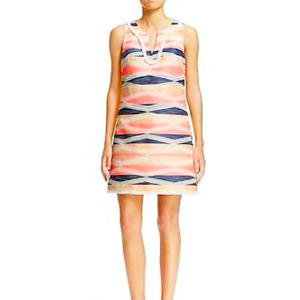 Trina Turk 'Delmi' Jacquard Stripe Shift Dress, Size 6